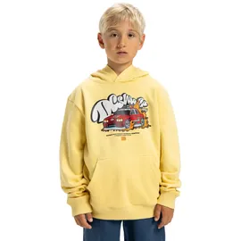 DC Shoes Kapuzensweatshirt DC SHOES "Tire Fire", Jungen, Gr. 10(140-148cm), blau (dusky citron), 55% Baumwolle, 25% Baumwolle, 20% Polyester, Sweatshirts