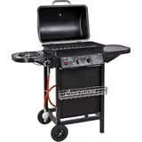 DEMA Gasgrill Louisiana 2+1 Gasgrillwagen 3 Flammen Grillwagen BBQ Seitenbrenner