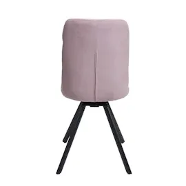 Mendler 2er-Set Esszimmerstuhl HWC-J69, Küchenstuhl Stuhl, drehbar Auto-Position, Samt ~ rosa