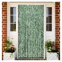 VidaXL Insektenschutz-Vorhang Grün und Weiß 56x185 cm Chenille