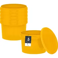 Benbow Eimer mit Deckel gelb 5 x 0,5 l