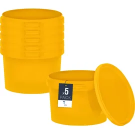 Benbow Eimer mit Deckel gelb 5 x 0,5 l