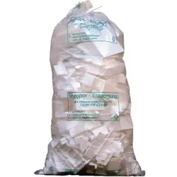 Müllsäcke 2500 Liter, transparent, 1250/850 x 2600 x 0,08 mm, 1 Packung = 10 Säcke, Bedruckung Styropor-Abfälle