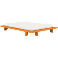 Karup Futonbett KARUP DESIGN "Bettgestell JAPAN BED Futonbett aus FSC-zertifiziertem Massivholz", solar orange, B:168cm H:20cm L:228cm, Betten, Futonbett, zeitlos, bequem & in mehreren Farben und Größen erhältlich