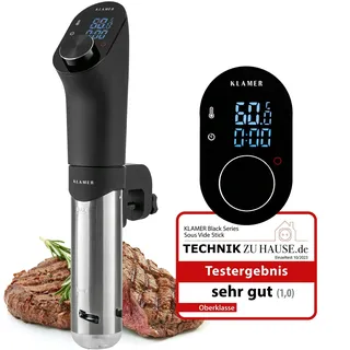 Klamer Sous Vide Stick, 1200 Watt IPX7 wasserdichter Sous Vide Garer mit 3D Zirkulation und 20-95°C Temperaturregelung, Schongarer Timerfunktion und L...