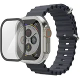 Hama Super Hybrid Apple Watch Ultra 3 (Schwarz, Transparent) 210969 Displayschutz für Ultra/Ultra 2/Ultra 49 mm, 00210969