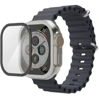 Hama Super Hybrid Apple Watch Ultra 3 (Schwarz, Transparent) 210969 Displayschutz für Ultra/Ultra 2/Ultra 49 mm, 00210969