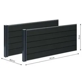 Gutta Hochbeet-Erweiterung Elevada 191 x 80 x 78 cm Anthrazit