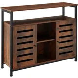 Tectake Sideboard 100 x 37 x 82 cm Braun