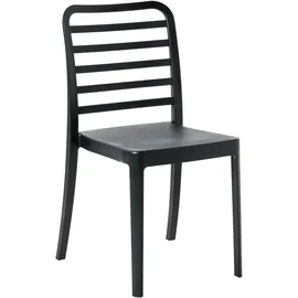 Beliani Barstuhl 4er Set 2 in 1 Kunststoff 2 x 1 Schwarz