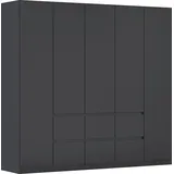 Rauch Drehtürenschrank »Kleiderschrank Schrank Garderobe Garderobenschrank MAINZ«, grifflose Front, Außentüren mit Push-to-Open Funktion MADE IN GERMANY, grau