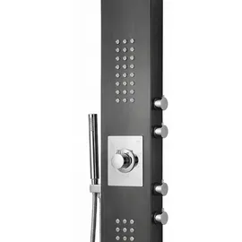 Bernstein Duschpaneel Edelstahl Schwarz Duschsystem mit SEDAL-Thermostat Duschsäule 8815