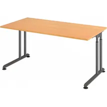 hjh OFFICE PRO Schreibtisch Z-Serie Buche / Graphit