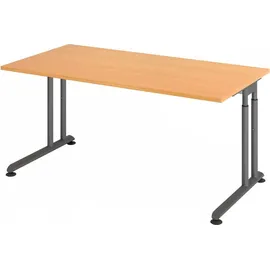 hjh OFFICE PRO Schreibtisch Z-Serie Buche / Graphit