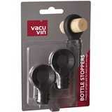 Vacu Vin Flaschenverschluss 2er Set Schwarz, 5 cm