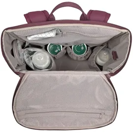 Lässig Baby Wickelrucksack mit Wickelunterlage, Kinderwagenbefestigung und Flaschenhalter/GRE Slender Up Backpack deep red