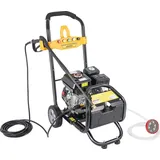 Benzin Hochdruckreiniger - 7,5 PS 2200 PSI (150 bar) - 8,5 l/min - 5 Düsen 0–80° - 8 m Schlauch Autostopp - Doppelte Räder - Schwarz - Schwarz