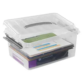 SUNWARE Aufbewahrungsbox Q-line H6162602 15l Deckel Tragegriff tr