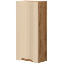 Vicco Badschrank Lotta, Eiche/Kaschmir gestreift, 20 x 72.6 cm, Badezimmer, Badezimmerschränke, Hängeschränke