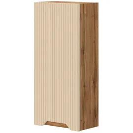 Vicco Badschrank Lotta, Eiche/Kaschmir gestreift, 20 x 72.6 cm, Badezimmer, Badezimmerschränke, Hängeschränke