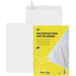 Mailmedia Faltentaschen weiß, 35.3x25 cm