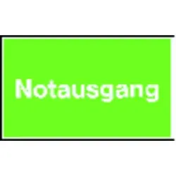 Rettungsschild "Notausgang" Kunststoff 250x150mm - weiß
