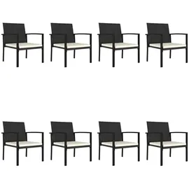 vidaXL Garten-Essgruppe 9-tlg. schwarz 3065710