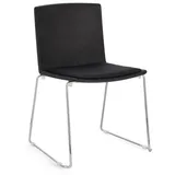 Bizzotto Stuhl Giulia 4er-Set aus Metall, Silber/Schwarz, Der Stuhl ist stapelbar schwarz