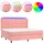 vidaXL Boxspringbett 180 x 200 cm Rosa