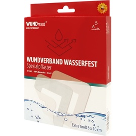 WUNDmed Wundverband Wasserfest, Duschpflaster 8 x 10 cm 5 Stück