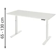 M-Wave Schreibtisch adlatus 100, 1500x800x650-1300 M-Platte lichtgrau