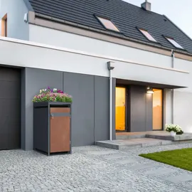 ML-Design Mülltonnenbox 1er Pflanzdach für 1 Mülltonne 240L 68x80x124 cm, Aufbewahrung - Schutzhüllen