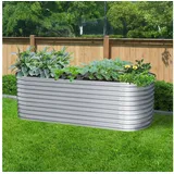 Konifera Hochbeet 240 x 80 x 82 cm Silberfarben