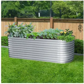 Konifera Hochbeet 240 x 80 x 82 cm Silberfarben