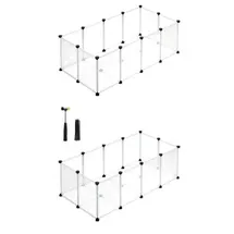 Songmics Freigehege 125 x 63 x 42 cm weiß