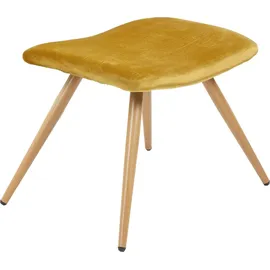 Albatros Ohrensessel mit Hocker YORK, Samt Bezug, bequem gepolstert, Fernsehsessel, Polstersessel, Farbe Ohrensessel:Gold