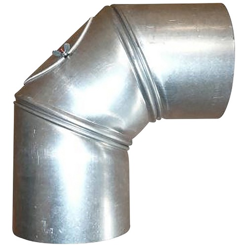FIREFIX® Rohrbogen, Ø: 12 cm, Stärke: 0,6 mm, Stahl - silberfarben