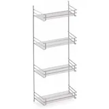 Naber Besenschrank-Regal Holz silber