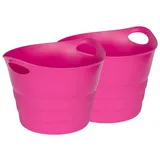 Kreher Mehrzweckkorb Set 2 x 42 Liter 42 x 30 x 25 cm Pink