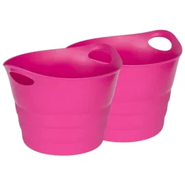 Kreher Mehrzweckkorb Set 2 x 42 Liter 42 x 30 x 25 cm Pink
