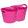 Kreher Mehrzweckkorb Set 2 x 42 Liter 42 x 30 x 25 cm Pink