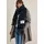 Cecil Schal CECIL, Damen, Gr. onesize, schwarz navy blau, Stoff, 100% Polyester, Modetücher Schal, mit Fransen am Saum