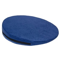 Keilkissen Sitzkissen Sitzkeil ergonomisch Samtoptik, rund - blau