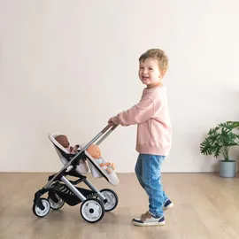 Smoby Maxi-Cosi Zwillings-Puppenwagen für Kinder ab 3 Jahren - Beige