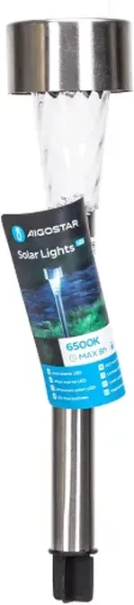 Aigostar Solar-Rasenleuchte/Edelstahl/Schräggewindeschirme/6500K/07 Serie