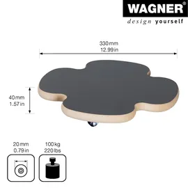 Wagner System Pflanzenroller BLACK Ø 33 x 4 cm