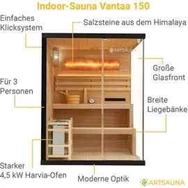 Artsauna Vantaa 150 mit Salzstein
