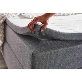 SUN GARDEN Boxspringbett 180 x 200 cm Braun/Grau