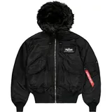 Alpha Industries 45P Hooded Custom Jacke - Black / Black - M