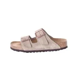 Birkenstock Arizona Weichbettung Veloursleder schmal taupe 42